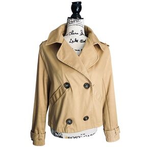 Shinestar - Cropped Double-Breasted Trench Coat Size XL